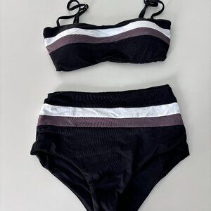 L*Space Colorblock High-Waisted Two-Piece Bikini - Size 4 - New